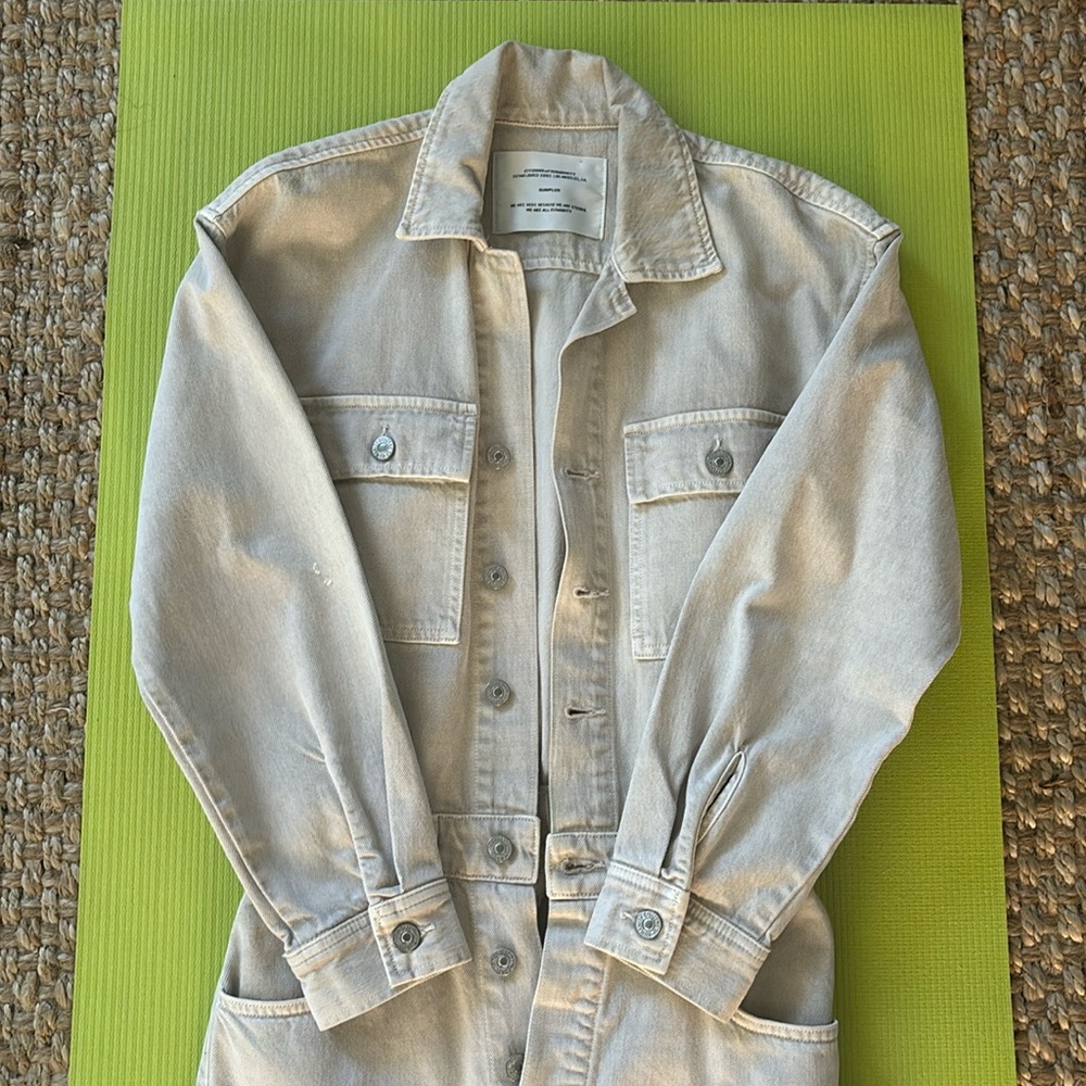 Cream denim citizens of humanity jumpsuit!